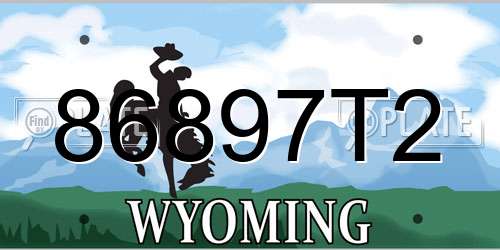 86897T2 Wyoming License Plate