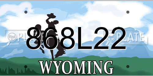 868L22 Wyoming License Plate