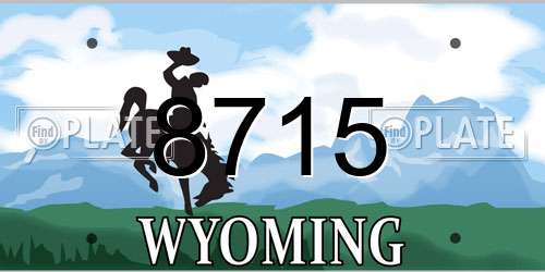 8715 Wyoming License Plate