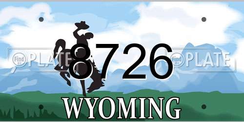 8726 Wyoming License Plate