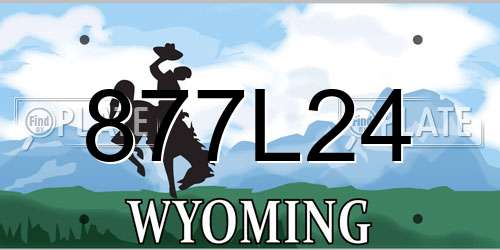 877L24 Wyoming License Plate