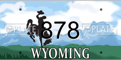 878 Wyoming License Plate
