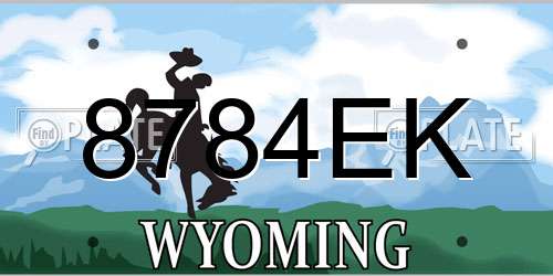 8784EK Wyoming License Plate