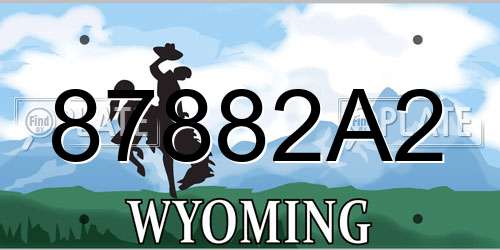 87882A2 Wyoming License Plate