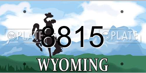 8815 Wyoming License Plate