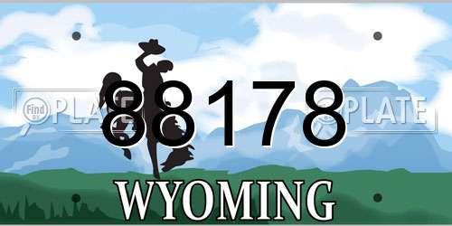 88178 Wyoming License Plate