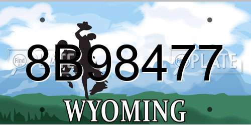 8B98477 Wyoming License Plate