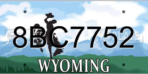 8BC7752 Wyoming License Plate