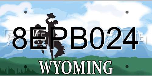 8EPB024 Wyoming License Plate