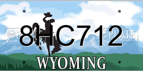 8HC712 Wyoming License Plate