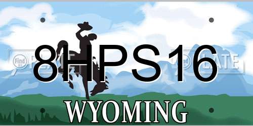 8HPS16 Wyoming License Plate