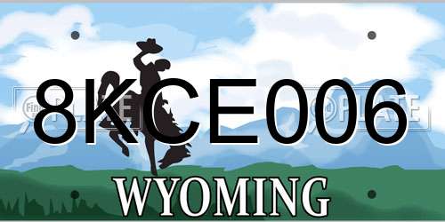 8KCE006 Wyoming License Plate