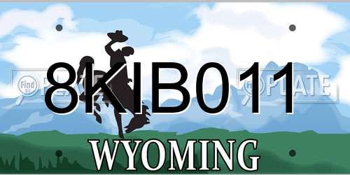 8KIB011 Wyoming License Plate