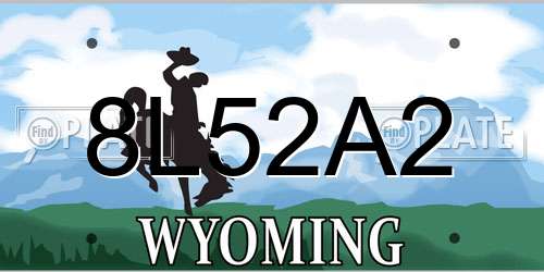 8L52A2 Wyoming License Plate