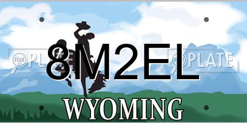 8M2EL Wyoming License Plate
