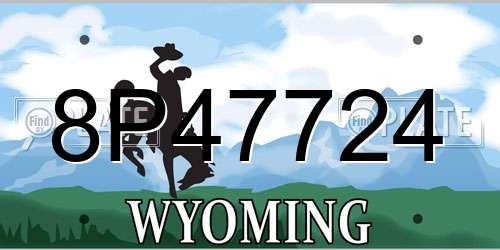 8P47724 Wyoming License Plate