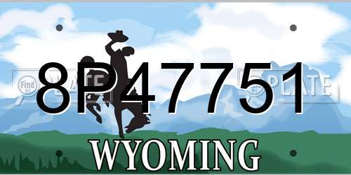 8P47751 Wyoming License Plate