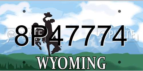 8P47774 Wyoming License Plate