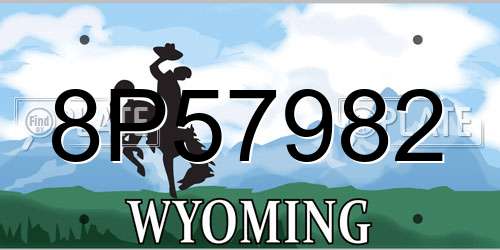 8P57982 Wyoming License Plate