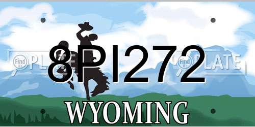 8PI272 Wyoming License Plate