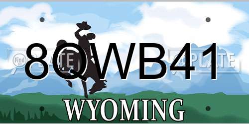 8QWB41 Wyoming License Plate