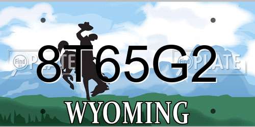 8T65G2 Wyoming License Plate