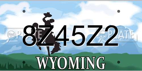 8Z45Z2 Wyoming License Plate