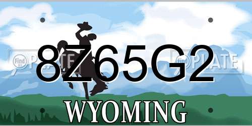 8Z65G2 Wyoming License Plate