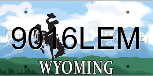9016LEM Wyoming License Plate