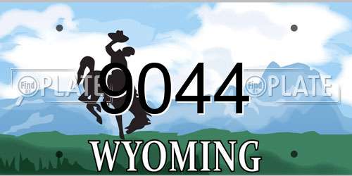 9044 Wyoming License Plate