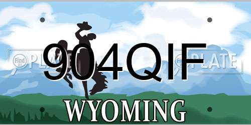 904QIF Wyoming License Plate
