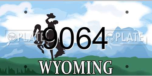9064 Wyoming License Plate