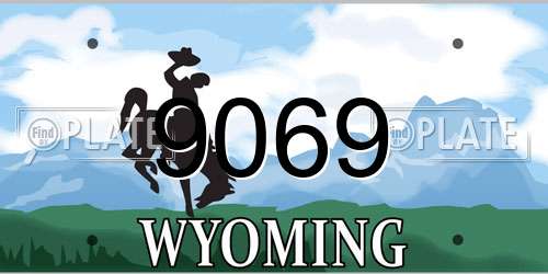 9069 Wyoming License Plate