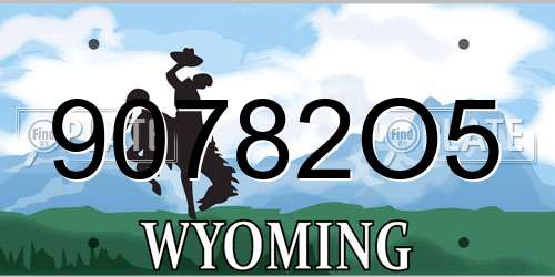 90782O5 Wyoming License Plate