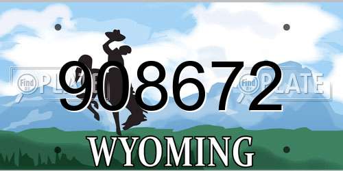 908672 Wyoming License Plate