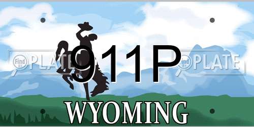 911P Wyoming License Plate