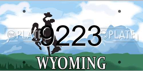 9223 Wyoming License Plate