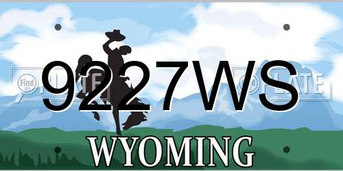 9227WS Wyoming License Plate