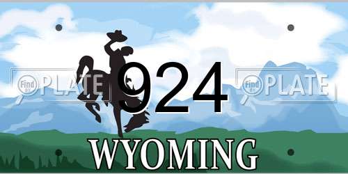 924 Wyoming License Plate