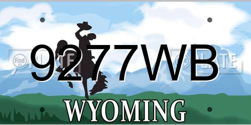 9277WB Wyoming License Plate