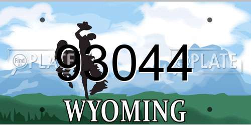 93044 Wyoming License Plate