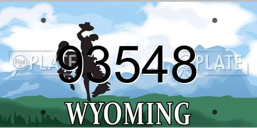 93548 Wyoming License Plate