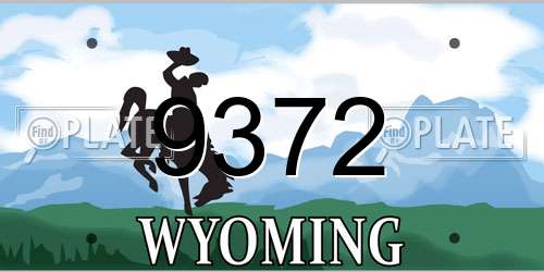 9372 Wyoming License Plate