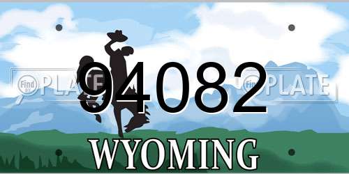 94082 Wyoming License Plate