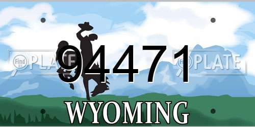 94471 Wyoming License Plate