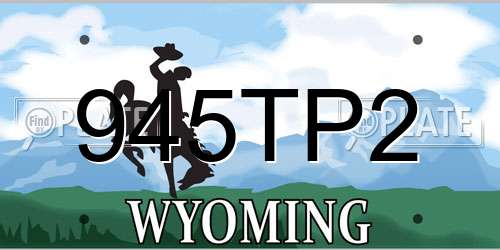 945TP2 Wyoming License Plate