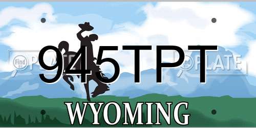 945TPT Wyoming License Plate