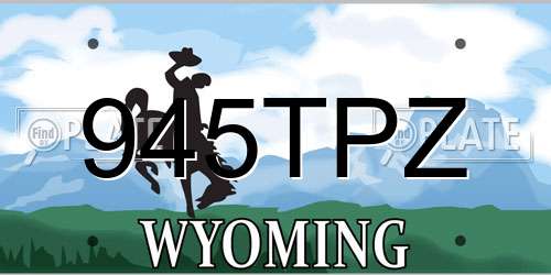 945TPZ Wyoming License Plate