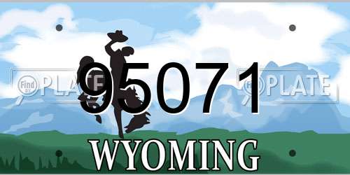 95071 Wyoming License Plate