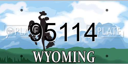 95114 Wyoming License Plate